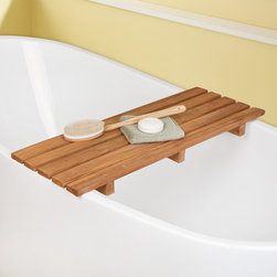 TEAK BATHTUB SHELF - Bathroom Accessories
