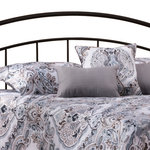 Hillsdale Furniture - Hillsdale Julien Full/Queen Metal Headboard - Simplicity at its finest. The Hillsdale Furniture Julien Full/Queen Headboard combines gentle arches with straight lines and cleverly uses negative space to create a clean silhouette with a strong presence. Its understated style and Textured Black finish ensure this metal headboard fits nicely with any décor. Fits full- and queen-size beds. Includes headboard only. Footboard and bed frame sold separately. Box spring and mattress not included. Assembly required.