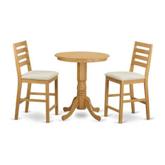 3-Piece Counter Height Set, Kitchen Dinette Table And 2 Counter Height Stool