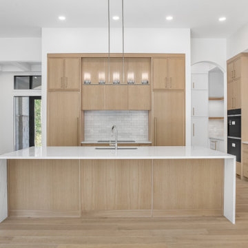Sherwood Park Custom Home - Rift Cut White Oak with Natural Lacquer