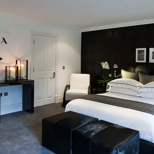 Design ideas for a modern bedroom in London.