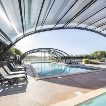 Commercial: Massive Telescopic Pool Enclosure Makes Outdoor Waterpark
