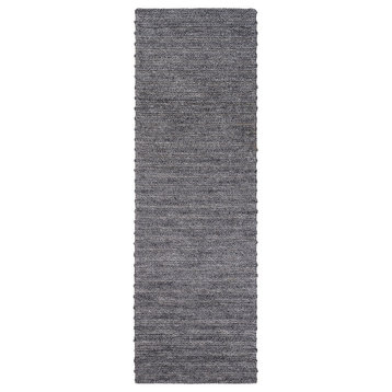 Surya Kindred KDD-3000 Texture Area Rug, Charcoal, 2'6" x 8' Runner