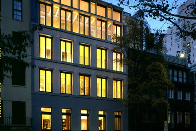 Example of a minimalist exterior home design in New York