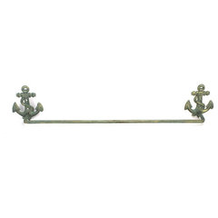 Standing Cast Iron Anchor Toilet Paper Holder Nautical 28 Tall