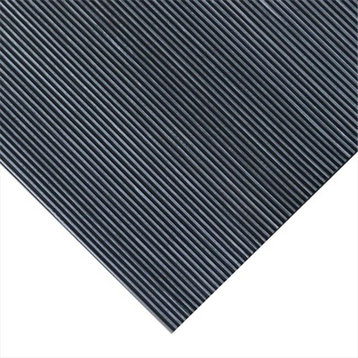 Fine-Rib Rubber Matting, 1/8 Thick, 36 Wide Runner Mats, Offered in 6 Lengths, 3'x10'