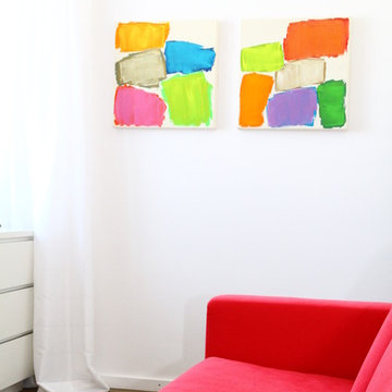 Flächiges Spiel mit Farben