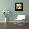 Color Bakery 'Hummingbird Brocade III' Art, Black Frame, Black Matte, 16"x16"