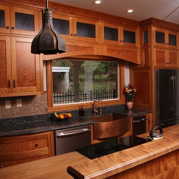 Roble Burl Kitchen Walsh Woodworks