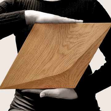 Wooden wall cladding in the kitchen
