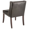 Leather Wing Dining Chair, Black