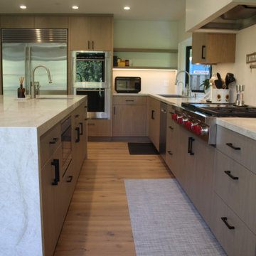 Luxury Kitchen with Waterfall Island