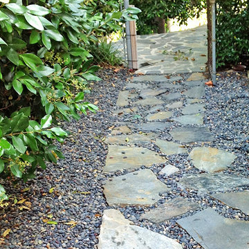 Walkway Installation--Flagstone with Gravel