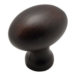 Cosmas - Oval Oblong Cabinet Knob, Oil Rubbed Bronze, Set of 25 - Cabinet And Drawer Knobs