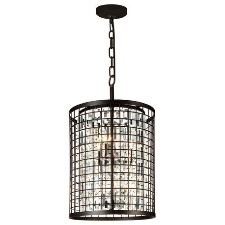 Meghna 6 Light Up Chandelier With Brown Finish