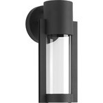 Progress Lighting - Z-1030 Collection 1-Light LED Small Wall Lantern, Black - A modern outdoor LED sconce with an architectural-inspired open linear frame and clear glass diffuser. Finished in Black.