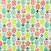 Tropical Pineapple Fabric Fiesta Colors Watercolor, Standard Cut