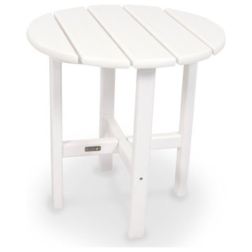 Ivy Terrace Classics 18" Round Side Table, White
