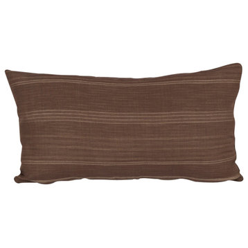 Latte Stripe Kidney 90/10 Duck Insert Pillow With Cover, 12x22