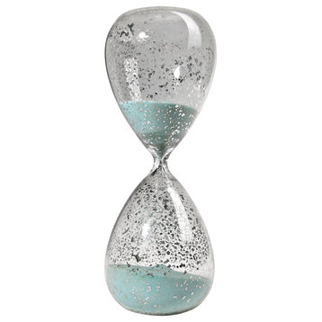 A&B Home 10" Jade 60-Minute Silvered Hourglass, Jade