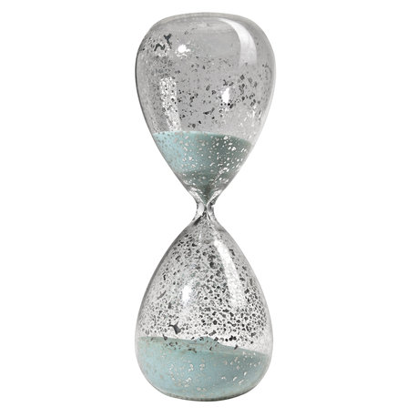 A&B Home 10" Jade 60-Minute Silvered Hourglass, Jade