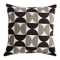 GRAY SEMICIRCLE PILLOW COVER &ndash; SQUARE - NEW - Decorative Pillows