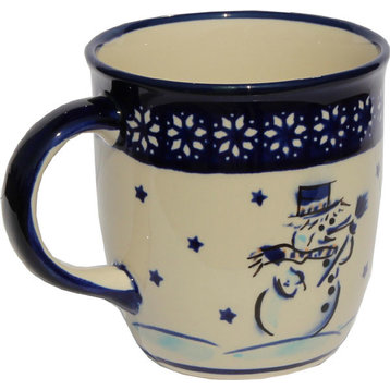 Polish Pottery Coffee Mug, Pattern Number: 476a