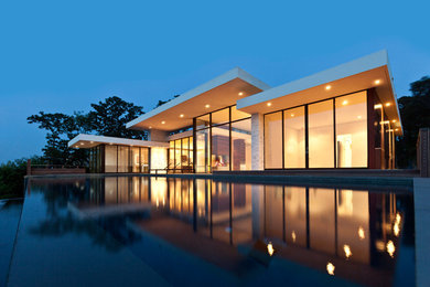 Contemporary exterior home idea in New York