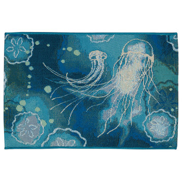 Esencia Jelly Fish Indoor/Outdoor Mat Bloom 1'11"x4'11"