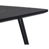 LeisureMod Elmwood Modern Wood Rectangle Coffee Table With Metal Legs, Black