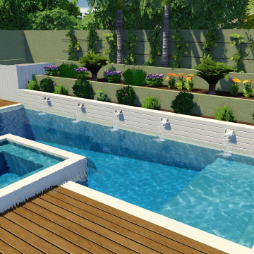 Yard With Multi-level planters (multiple variants)