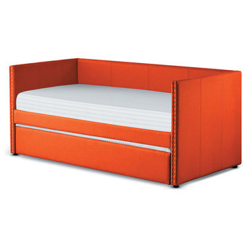 Kendra Daybed With Trundle, Orange