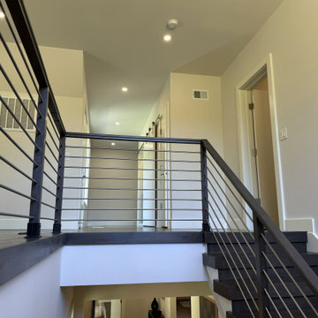 Project #137 | Maple Staircase with Stainless Steel Railing