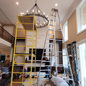 chandelier installation