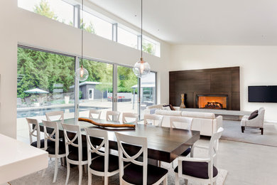 Dining room - 1960s dining room idea in San Francisco