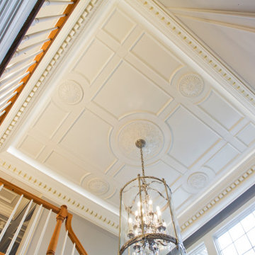 Custom Luxury Stairs Coffered Ceiling