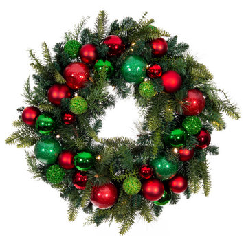 30" Lighted Christmas Wreath, Christmas Cheer