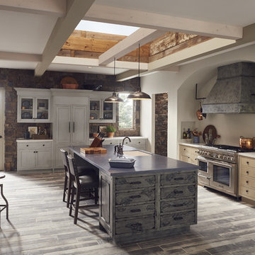 Corian® Evening Prima Island with Corian® Limestone Prima Countertop