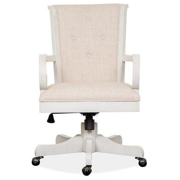 Magnussen Bronwyn Fully Upholstered Swivel Chair in Alabaster