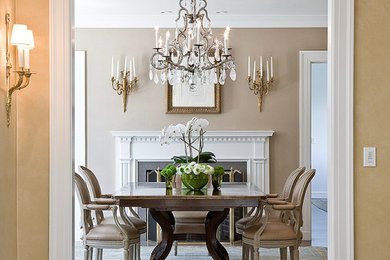 Elegant dining room photo in Boston