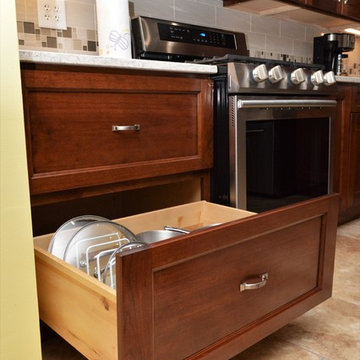South Bend, IN. Haas Signature Collection. Open Concept Cherry Kitchen