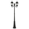Textured Black Traditional, Historical, Outdoor Post Light