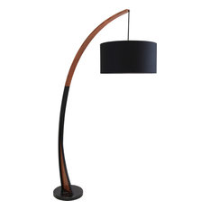 Lumi Source Noah Floor Lamp, Walnut Wood Frame and Marble Base
