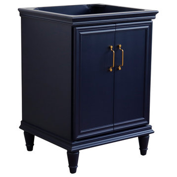 24" Single Vanity, Blue Finish- Cabinet Only