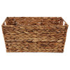 DII Modern Metal Water Hyacinth Assorted Basket in Dark Brown (Set of 3)