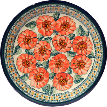 Polish Pottery Dinner Plate, Pattern Number: 124AR