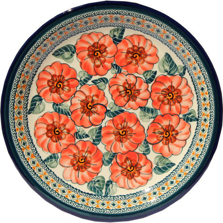 Polish Pottery Dinner Plate, Pattern Number: 124AR