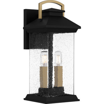 Quoizel HND8306 Henderson 2 Light 16" Tall Outdoor Wall Sconce - Earth Black