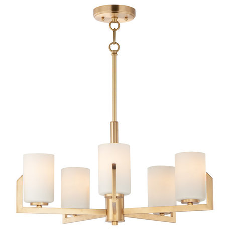 Maxim Lighting 21286SWSBR Dart 5-Light Chandelier in Satin Brass