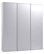 Tri-View Medicine Cabinet, 24"x30", Stainless Steel Trim, Partially Recessed